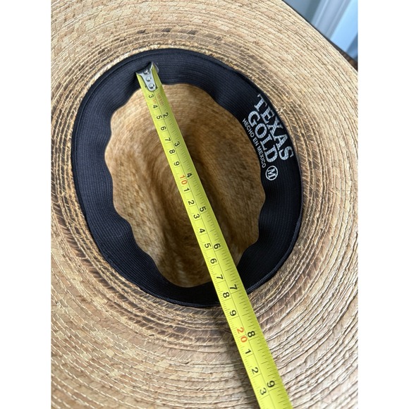 Toasted Brown Western Cowboy Hat Texas Gold Size Medium Size 7 1/4 - Picture 6 of 6